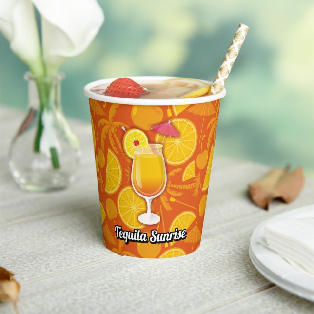 Gobelets en papier Tequila Sunrise (Insitu)