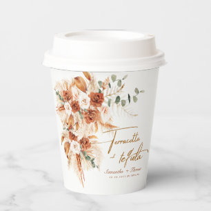 Gobelets En Papier Terracotta Et Mariage Floral Tequila