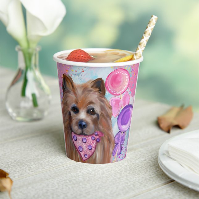 GOBELETS EN PAPIER TERRIER AUSTRALIEN   (Insitu)