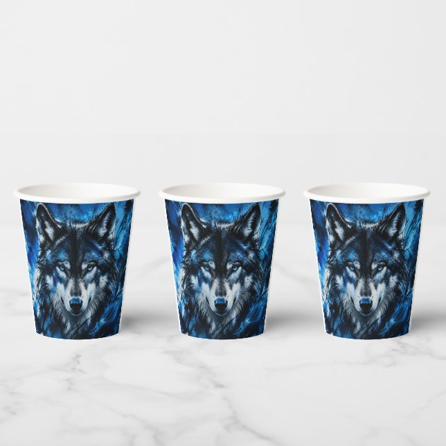 Gobelets En Papier Tête de loup (Multi)