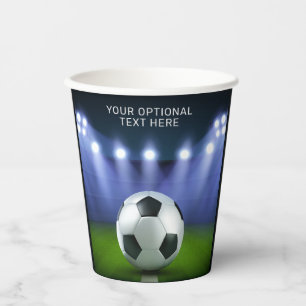 Gobelets En Papier Texte personnalisé Stade de football