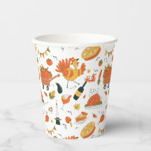 Thanksgiving Simple Party Citrouilles Turquie Pie 