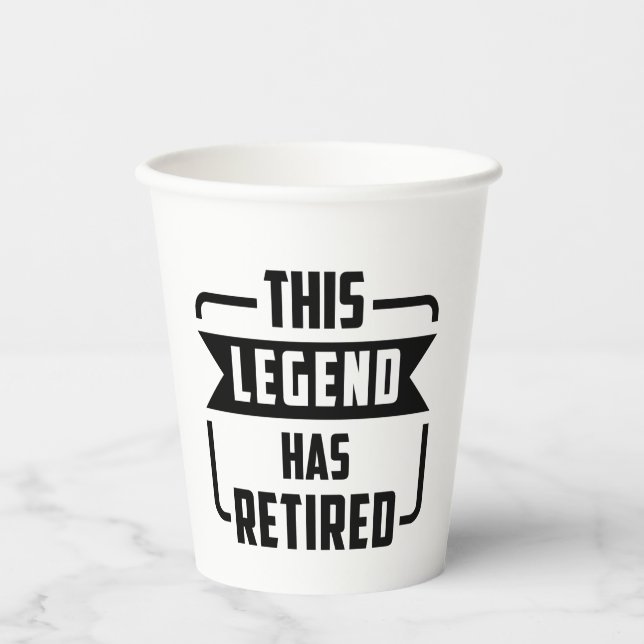 Gobelets En Papier the legend has retired T-Shirt (Recto)