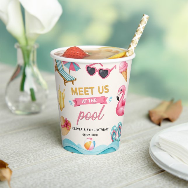 Gobelets En Papier The Summer Pool Birthday (Insitu)