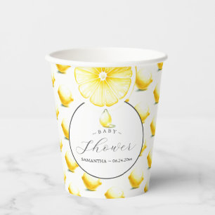Gobelets En Papier Thème Baby shower citron