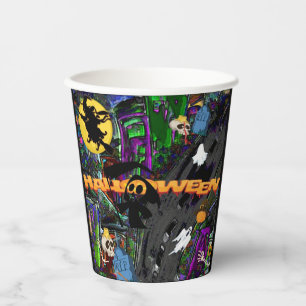 Gobelets En Papier Thème Halloween