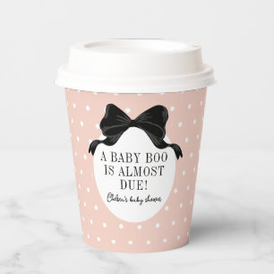 Gobelets En Papier Thème Halloween rose Baby Boo Douche