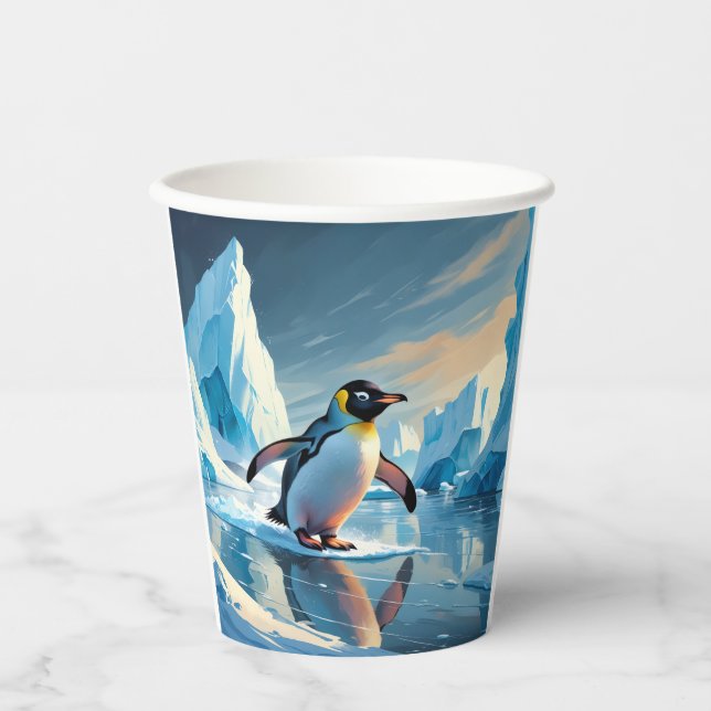 Gobelets En Papier Thème Penguin (Recto)