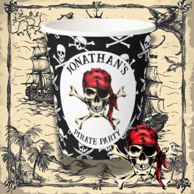Gobelets En Papier Thème pirate Fête Adulte Sel Skin (Créateur téléchargé)