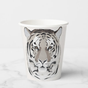 Gobelets En Papier Tigre, visage de tigre, symbole 2022