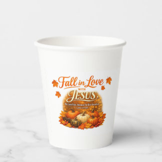 GOBELETS EN PAPIER TOMBEZ AMOUREUX DE JÉSUS TASSE AVEC VERSET KJV