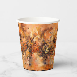 Gobelets En Papier Tortue Abstraite