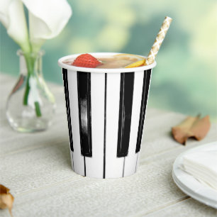 Gobelets En Papier Touches de piano