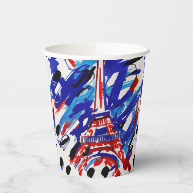 Gobelets En Papier Tour Eiffel (Gauche)