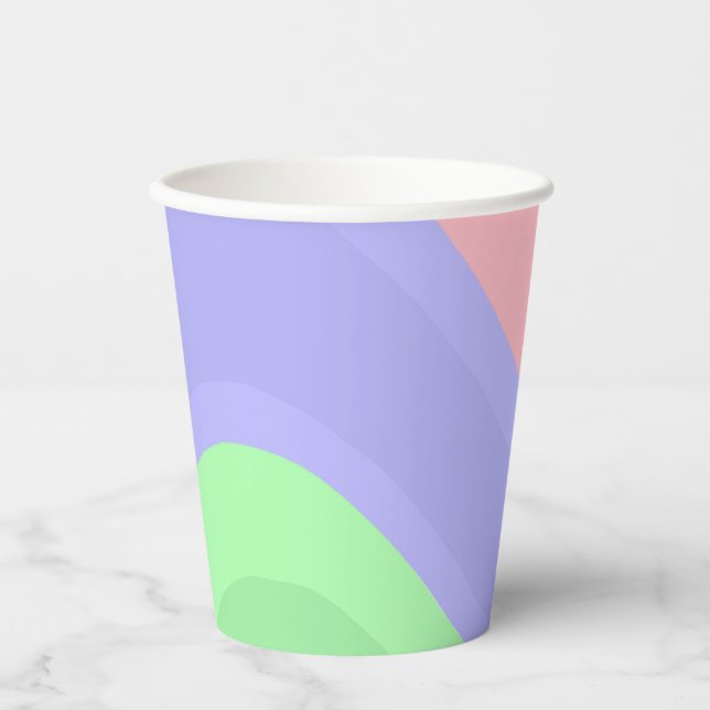 Gobelets En Papier Tourbillon coloré (Recto)