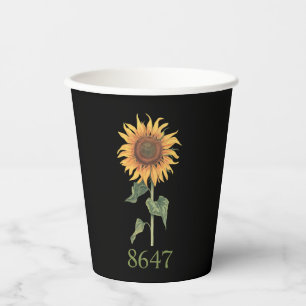 Gobelets En Papier Tournesol 8647 86 47 Floral Bohème Anti Trump Subt