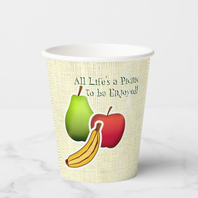 Gobelets En Papier Toute la vie est un pique-nique ! (Mug personnalis (Recto)