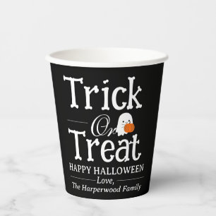 Gobelets En Papier Tricoter ou traiter famille Halloween Éffrayante