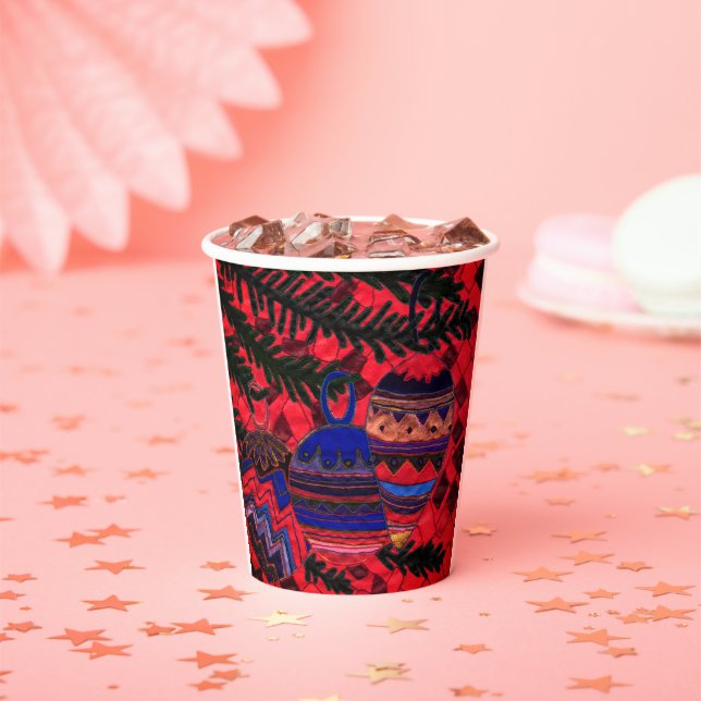 Gobelets En Papier Trois baubles tasse de papier (Insitu)