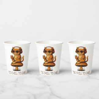 Gobelets En Papier Trop froid pour s'occuper - Chat Lo-Fi sur Champig