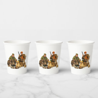 Gobelets En Papier Trophées de chasse avec chiens cadeau pour chasseu