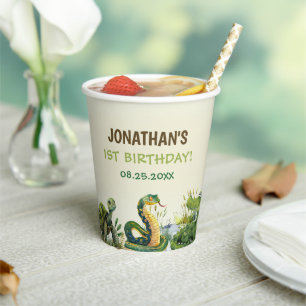 Gobelets En Papier Tropical Jungle Reptile Anniversaire de enfant Par