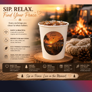 Gobelets En Papier Trouvez votre mug de campeur au coucher de soleil