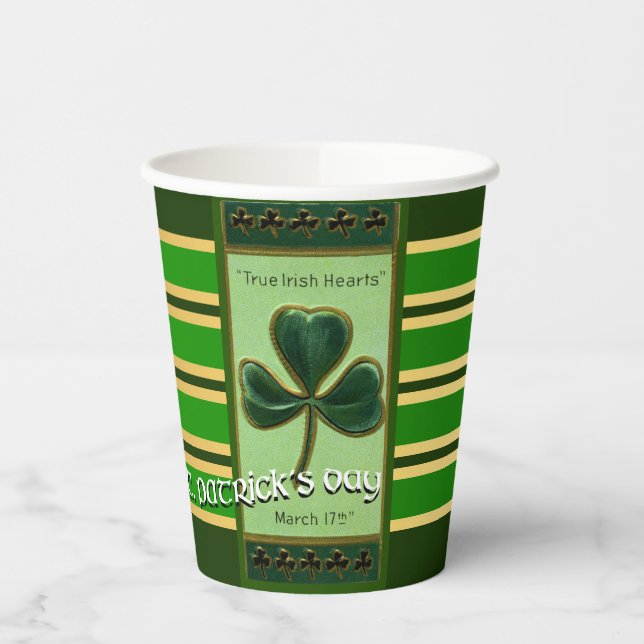 Gobelets En Papier True Irish Heart St Patrick's Day PPC01 (Gauche)