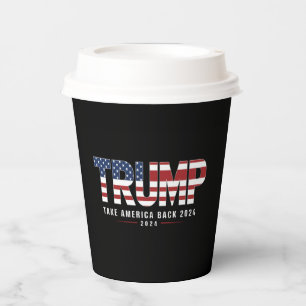 Gobelets En Papier Trump 2024 Reprenez l'Amérique Cadeaux américains