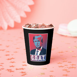 Gobelets En Papier Trump GOAT Élection 2024 Républicain Vintage