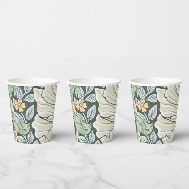 Gobelets En Papier Tulipes Pimpernel Art Botanique de William Morris (Multi)