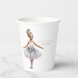 Gobelets En Papier Tutu Cute Elegant Ballerina Aquarelle Anniversaire