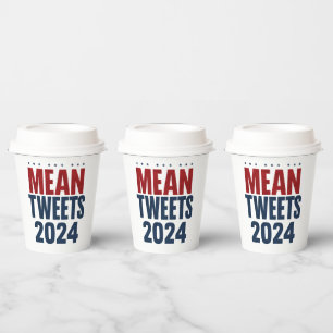 Gobelets En Papier Tweets méchants 2024 Élection drôle Trump