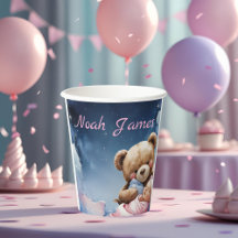 "Twinkle Star Baby Boy Paper Cup