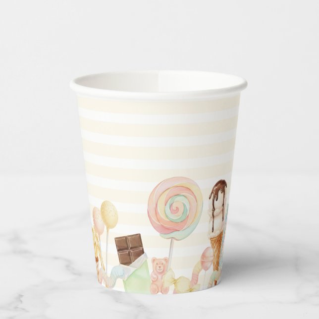 Gobelets En Papier Two Sweet 2nd Birthday Candy Party Paper Cups (Gauche)