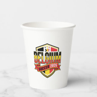Gobelets En Papier Typographie de pays gras football Belgique 2026