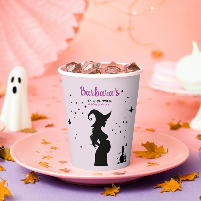 Gobelets En Papier Un bébé brasse un Baby shower d'Halloween (Créateur téléchargé)