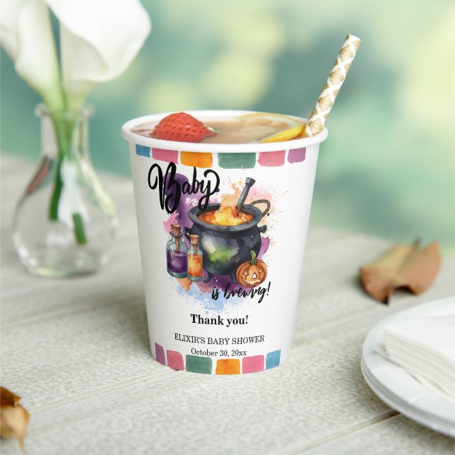 Gobelets En Papier Un Bébé est en train de brasser | Baby shower d'Ha (Insitu)