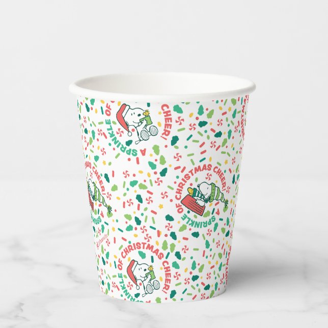 Gobelets En Papier Un clin d'oeil à Noël Motif (Recto)