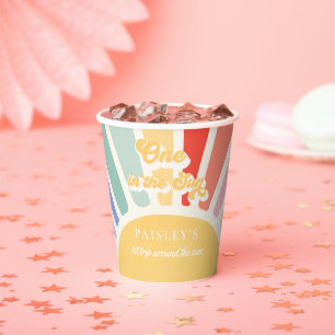Gobelets En Papier Un Dans Le Soleil Soleil 1er Anniversaire Arc-en-c