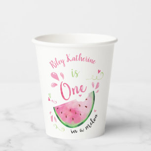 Gobelets En Papier Un dans Melon Watermelon Anniversaire Party Papier
