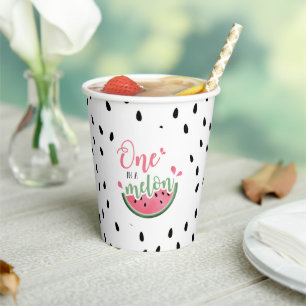 Gobelets En Papier Un dans un Melon Watermelon Premier anniversaire