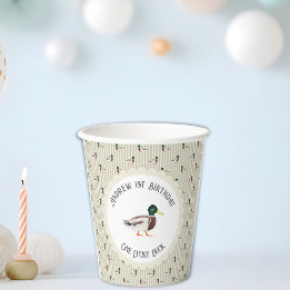 Gobelets En Papier Un Lucky Duck Mallard 1er anniversaire