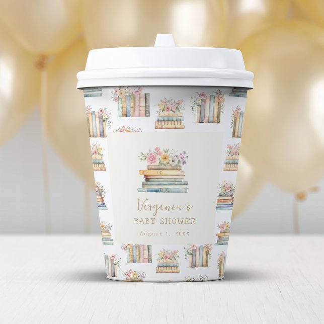 Gobelets En Papier Un nouveau chapitre Fleur sauvage Baby shower de l (A New Chapter Wildflower Books Baby Shower Paper Cups by Painted Paperie
)