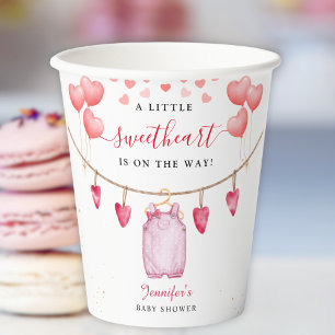 Gobelets En Papier Un Petit Amoureux   Baby shower de la Saint Valent