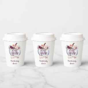 Gobelets En Papier Un petit baby shower d'automne citrouille