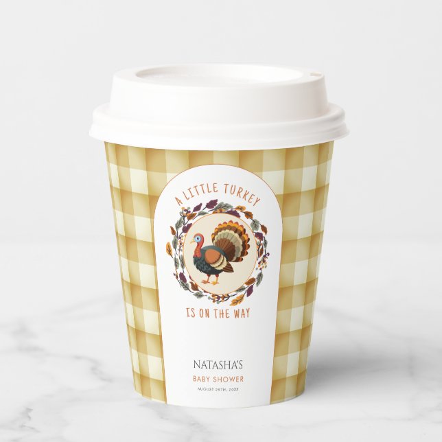 Gobelets En Papier Un petit Baby shower d'automne d'Action de grâces  (Recto)