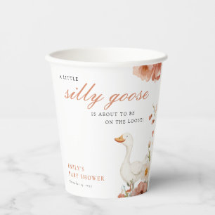 Gobelets En Papier Un petit Baby shower de fille d'oie idiot