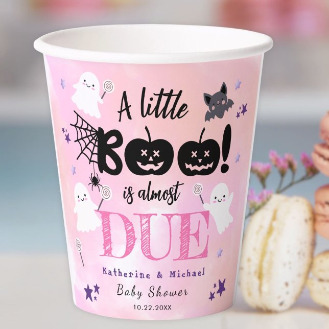 Gobelets En Papier Un Petit Boo | Halloween Baby shower fille (Créateur téléchargé)