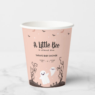 Gobelets En Papier Un Petit Boom Est Presque Un Fantôme De Baby showe